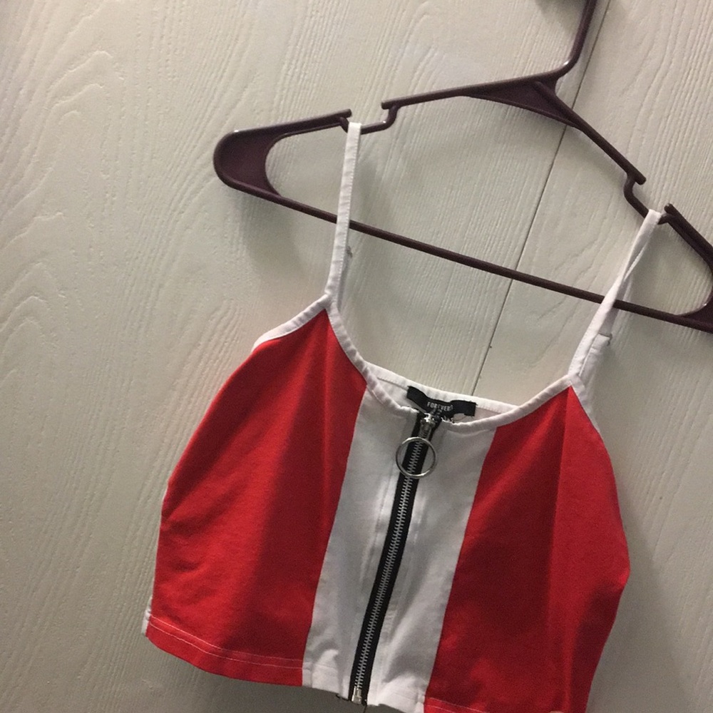 Red crop top